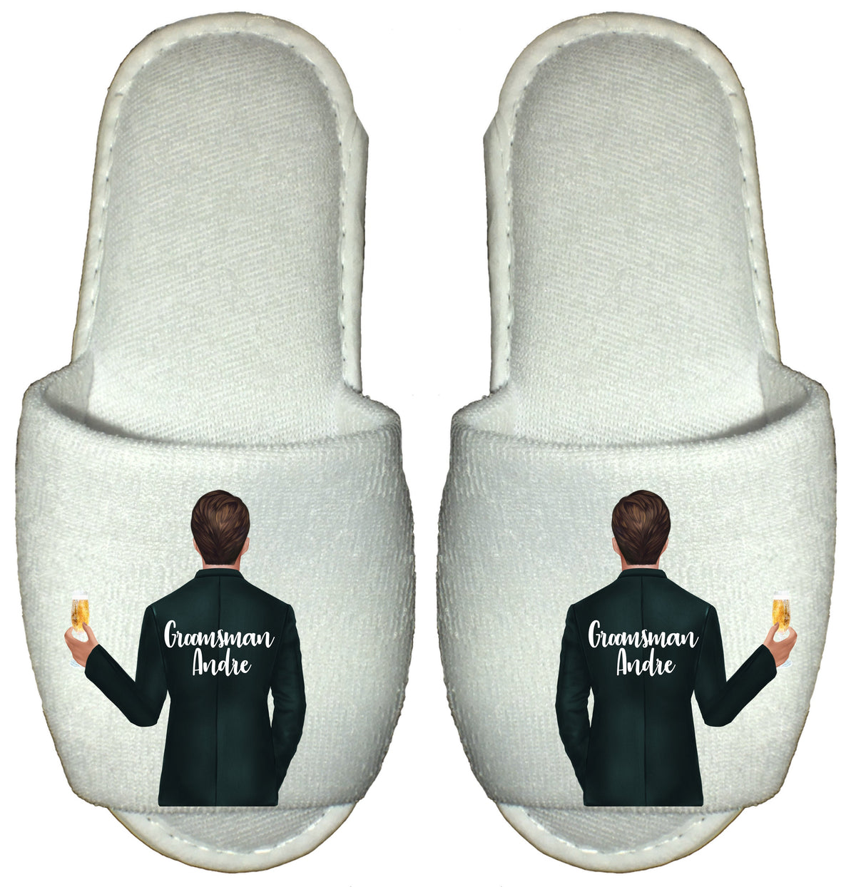 Personalized Groom Spa Slippers, Wedding Party Gifts