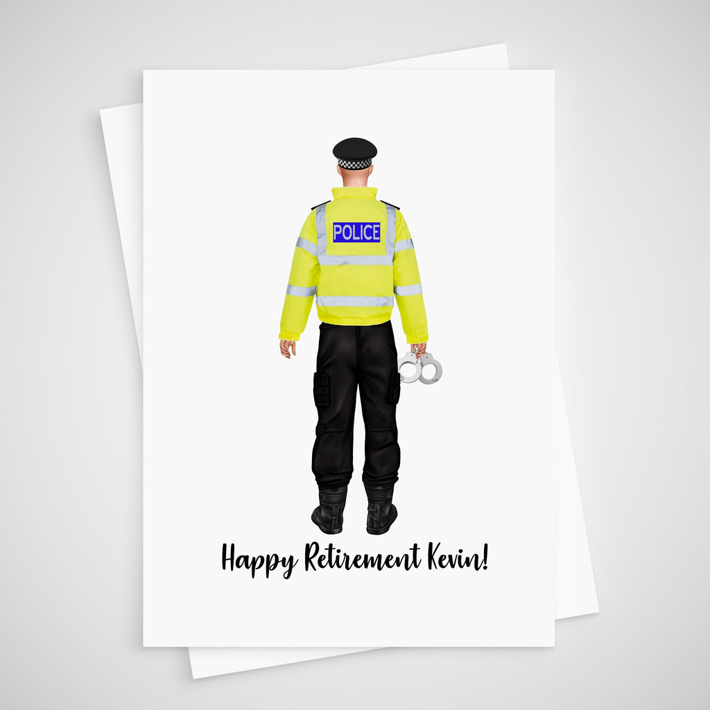 Policeman Retirement Card Personalised Police officer