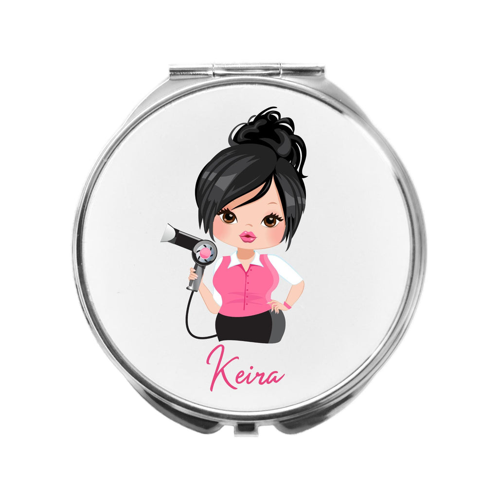 Hairdresser Mirror Personalised Compact Gift for Hair Stylist