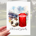 Football Sympathy Card Arsenal Football Grief Mourning Soccer Red