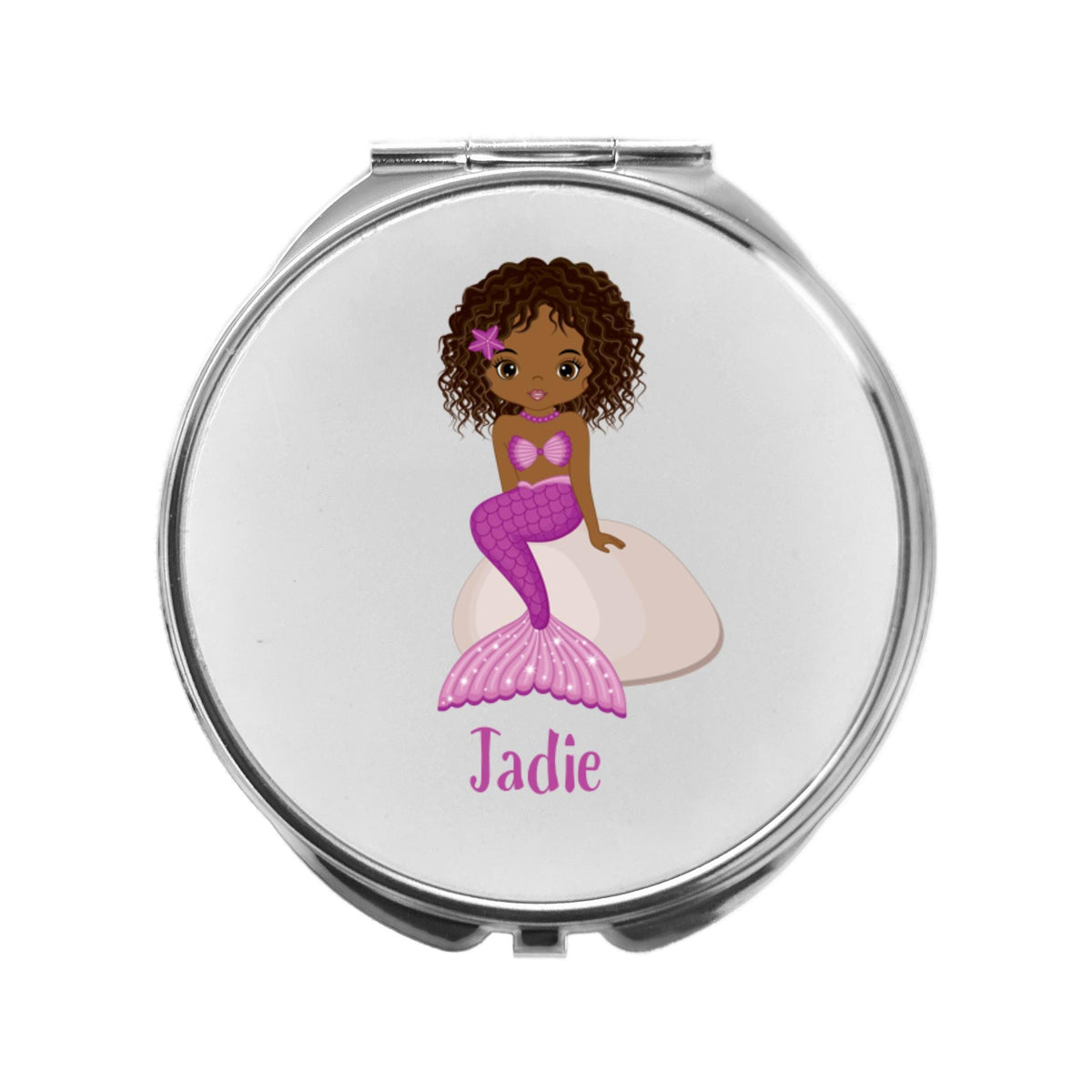 Mermaid Compact Mirror Personalised Girl
