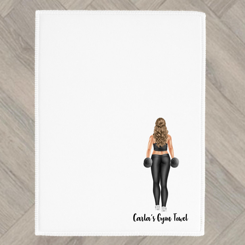 Gym Towel Personalised fitness exercise Woman Present Gift