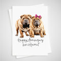 Sharpei Anniversary Card Personalised Dog