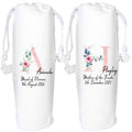 Pink Bridesmaid Wine Bag Personalised maid of honour gift