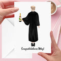 congratulations lawyer card personalised for woman passed bar exam solicitor barrister judge