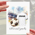 Football Sympathy Card Fulham Football Grief Mourning Soccer Black White