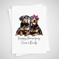 Rottweiler Anniversary Card Personalised Dog
