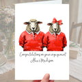 Welsh Sheep Engagement Card Personalised Wales Rugby