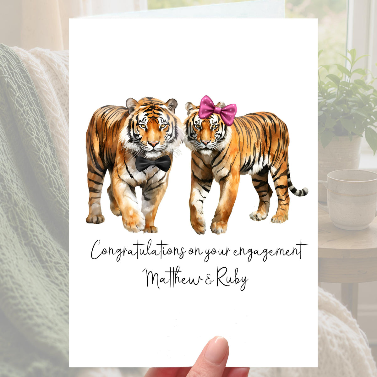 Tiger Engagement Card Personalised