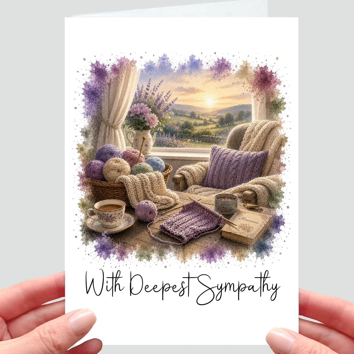 Knitting Sympathy Card Crochet Wool Grief Mourning Bereavement