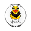 Rubber Duck Mirror Personalised Compact Gift Diva Glamorous