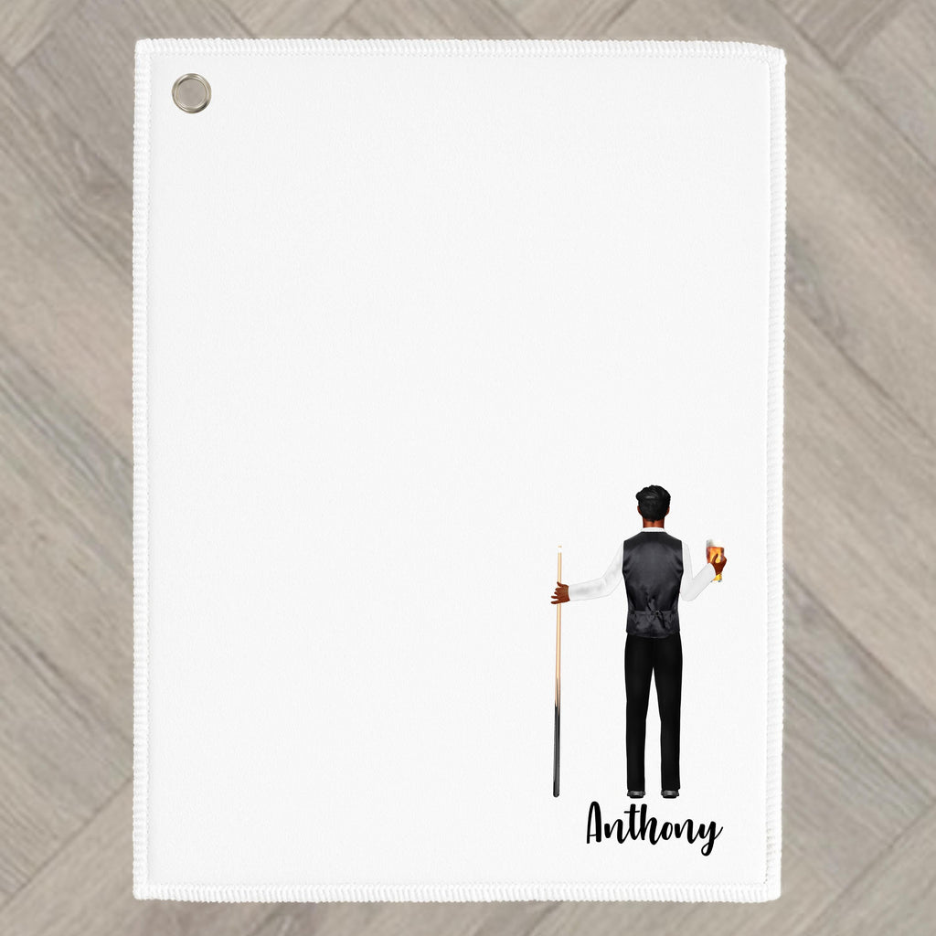 Snooker Towel Personalised Pool Billiards for man Gift for Daddy Grandad