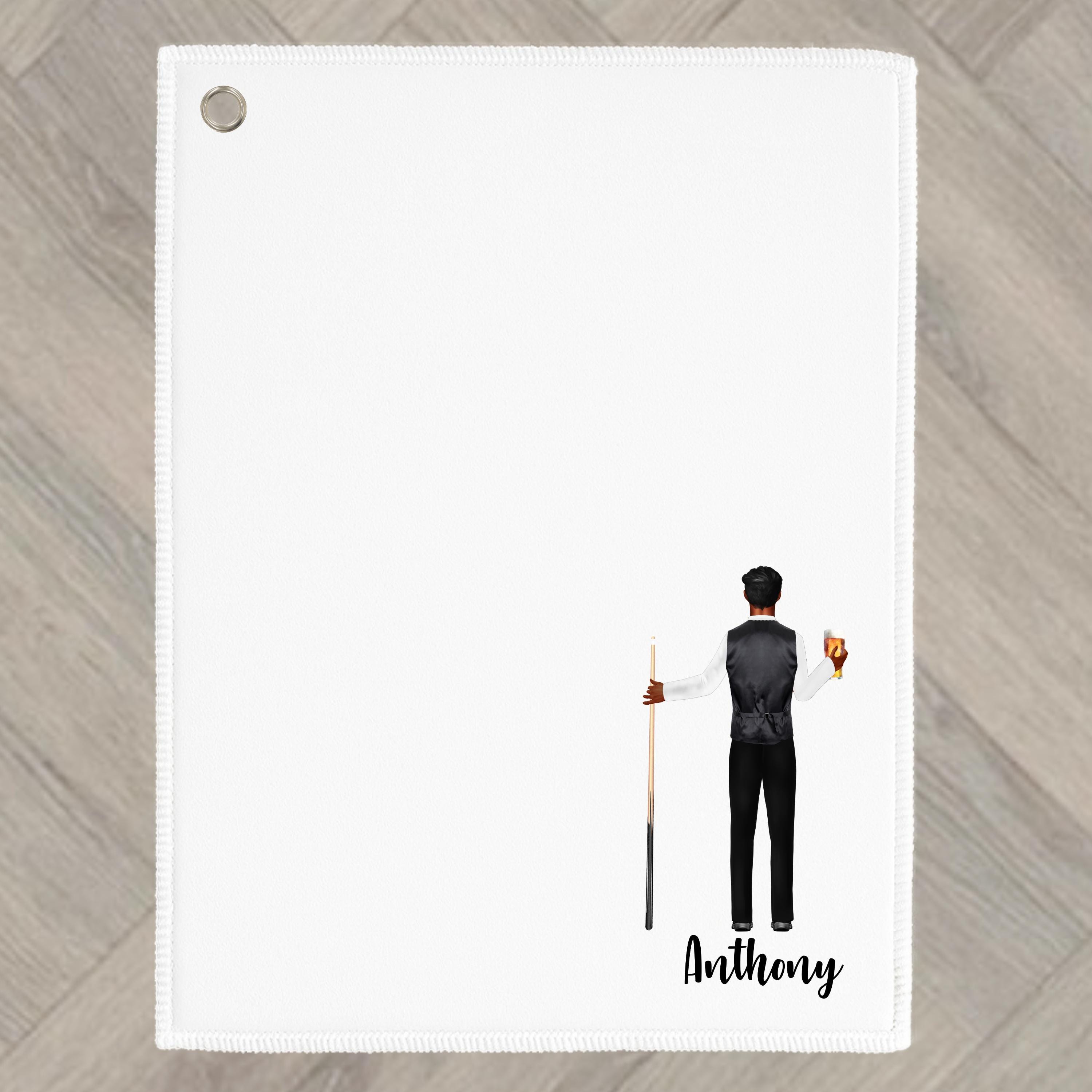 Snooker Towel Personalised Pool Billiards for man Gift for Daddy Grandad