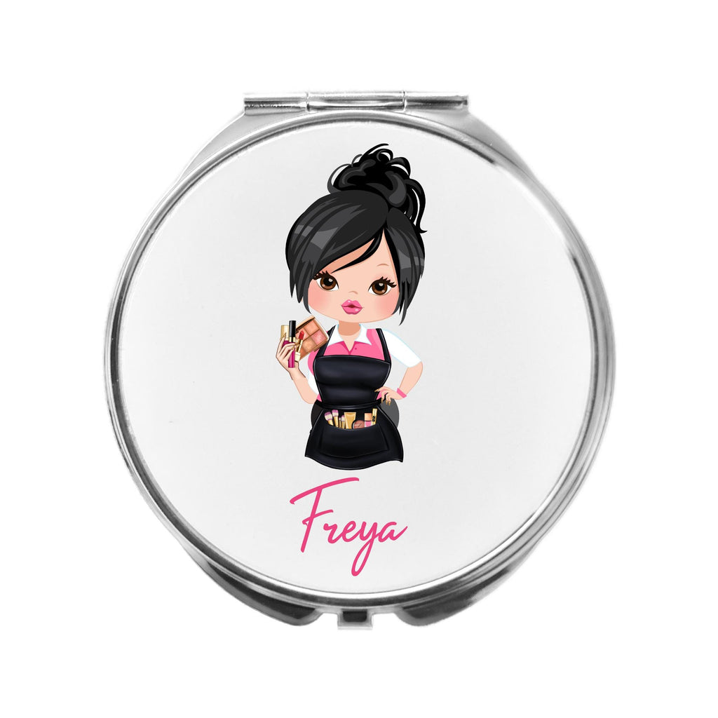 Makeup Artist Mirror Personalised Compact Gift for Beautician