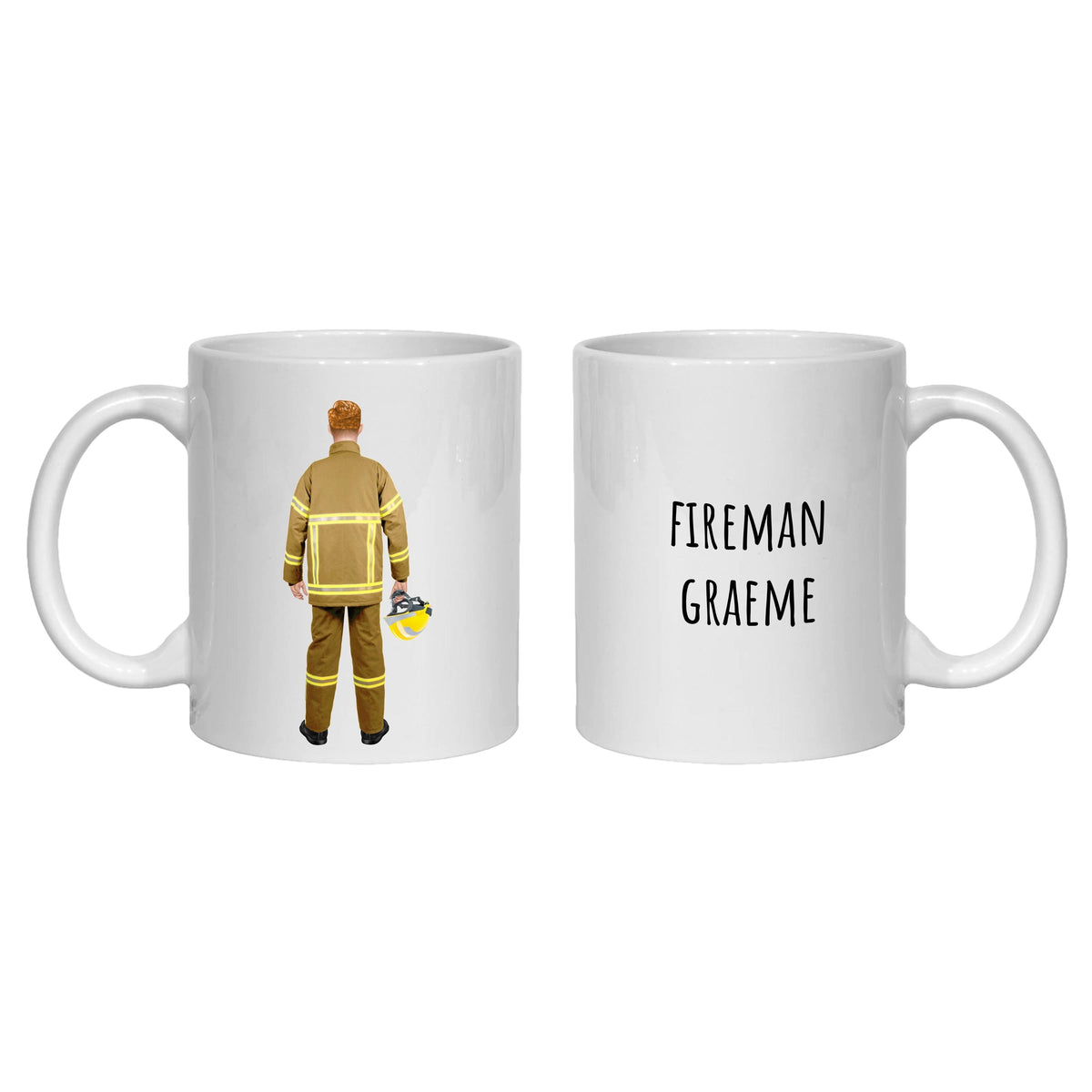 Fireman Mug Personalised Gift - firefighter, retirement, thank you