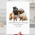 Pekingese Wedding Card Personalised Dog Bride & Groom