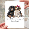 King Charles Spaniel Engagement Card Personalised Dog Cavalier