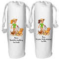 Personalised Dog Walker Wine Gift Bag Thank you