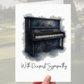 Piano Sympathy Card Grief Mourning Musician