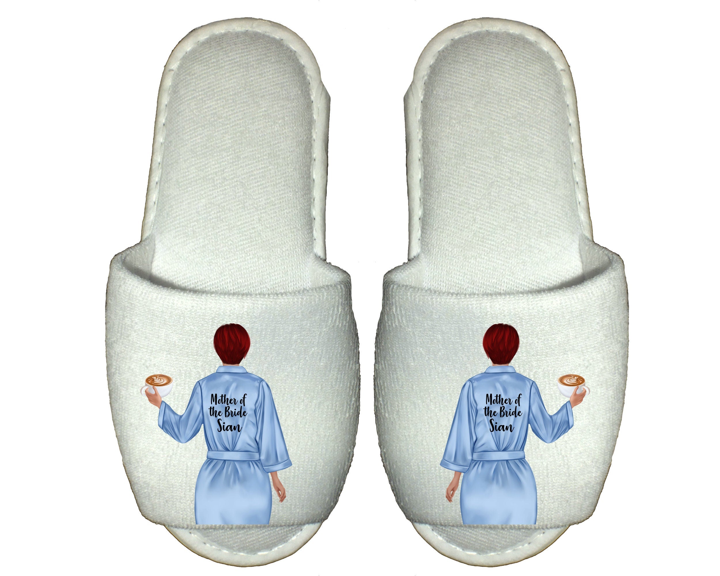Personalized Bridesmaid Spa Slippers, Bride, Bridal Party Gift, Wedding Morning, Getting Ready Gift