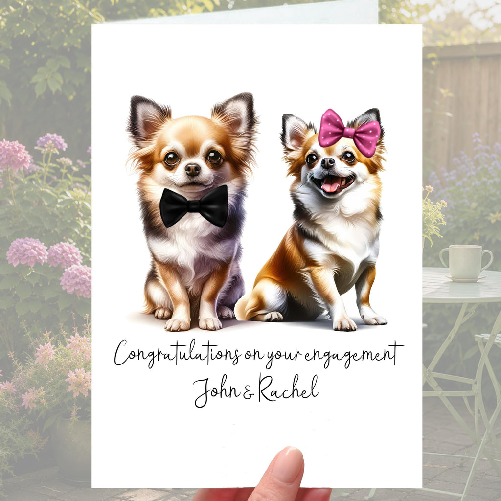 Chihuahua Engagement Card Personalised Dog