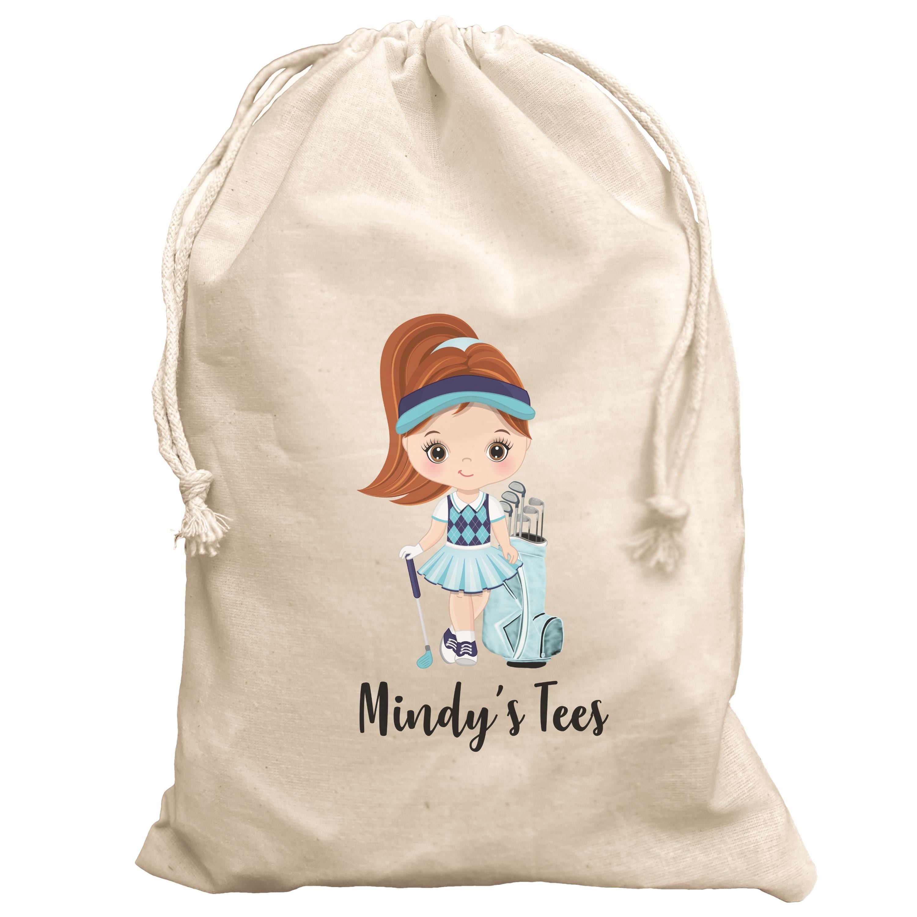 Tee Bag for Golfer Girl Child Personalised golf tees
