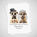 Meerkat Wedding Card Personalised Bride & Groom