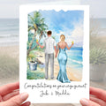 Beach Engagement Card Personalised Holiday Abroad Sea Sand