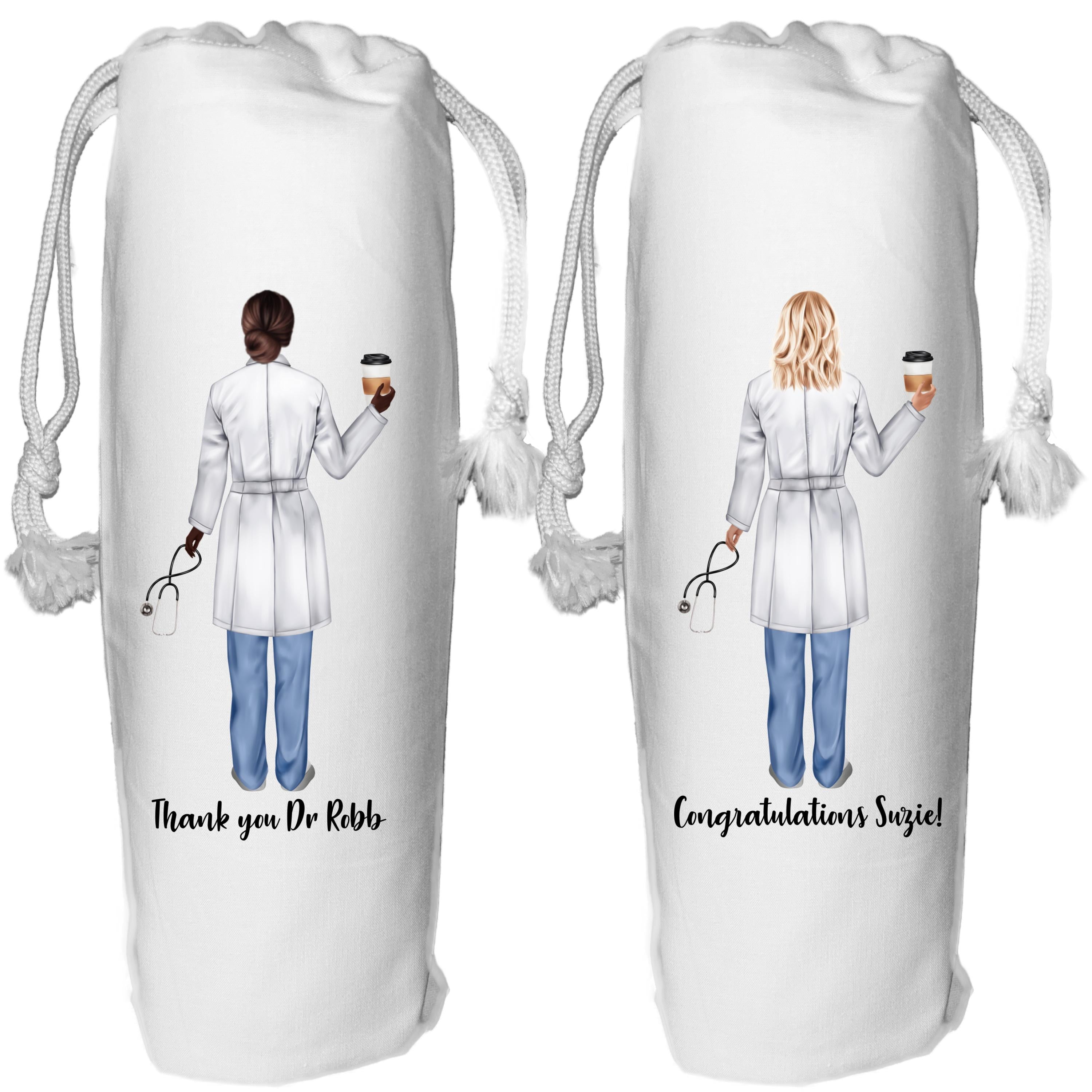 Doctor Wine Bag Personalised Gift thank you gift Female