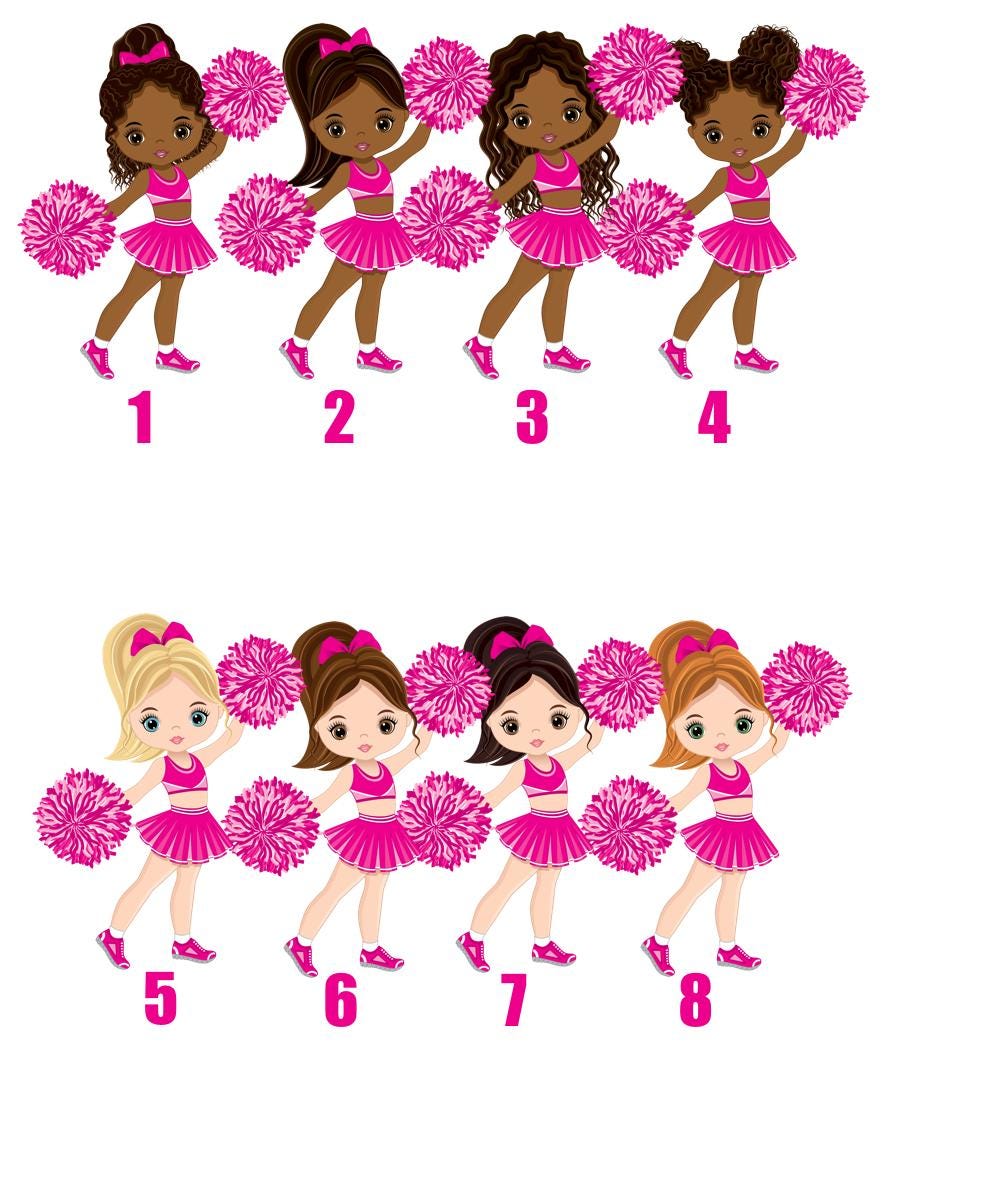 Cheerleader Mirror Compact Personalised Pink