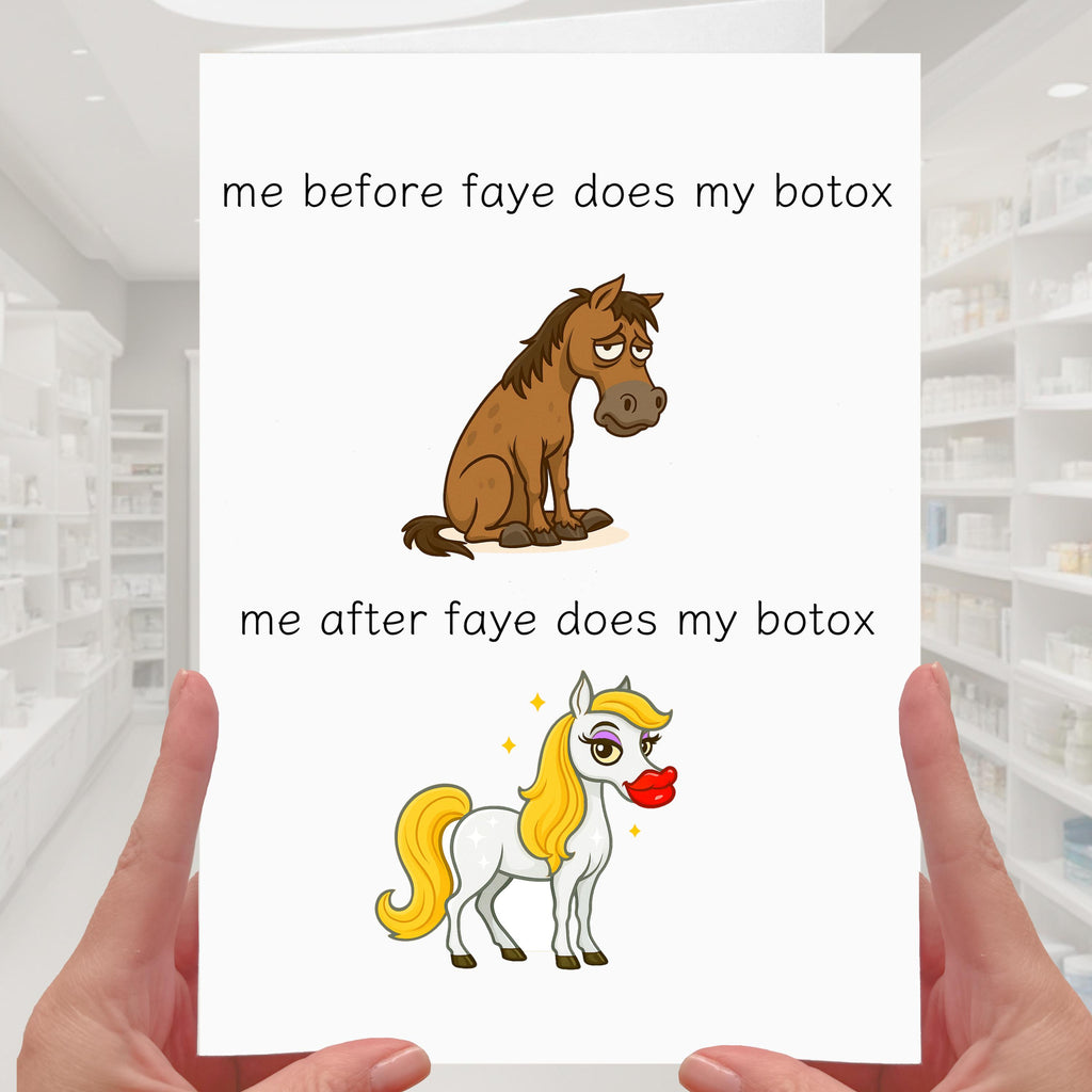 Botox Card personalised Aesthetician Esthetician