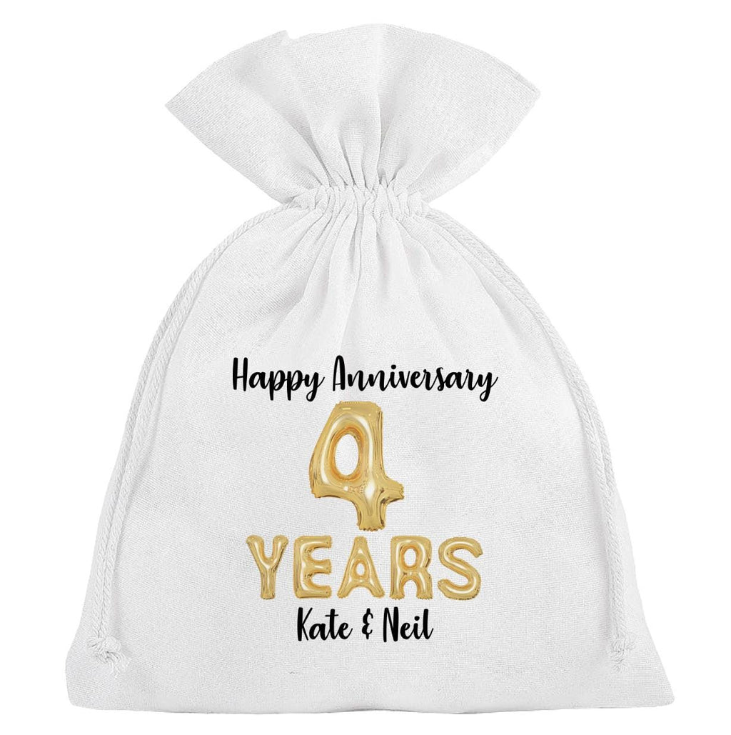 Personalized 2nd Anniversary Cotton Gift Bag