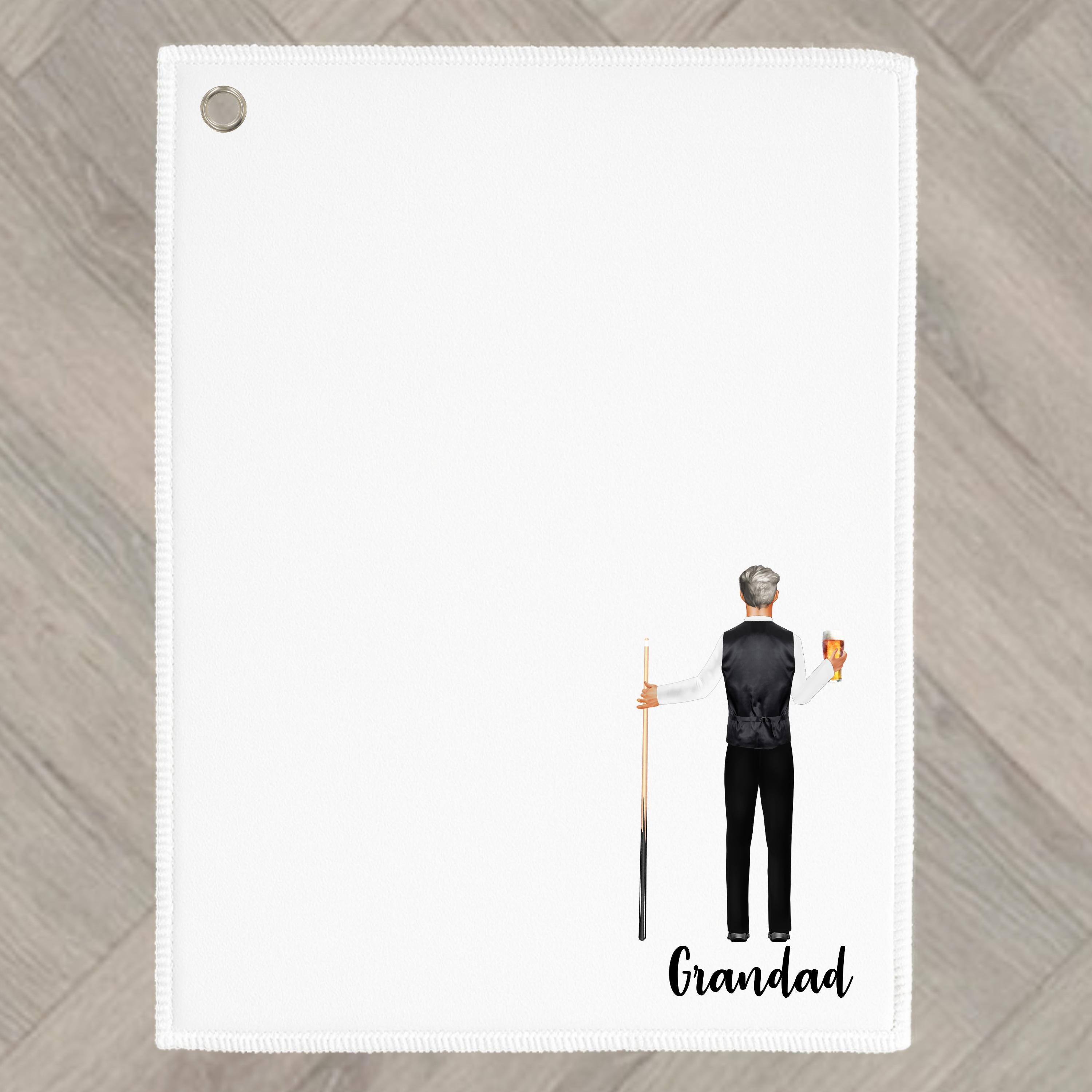 Snooker Towel Personalised Pool Billiards for man Gift for Daddy Grandad