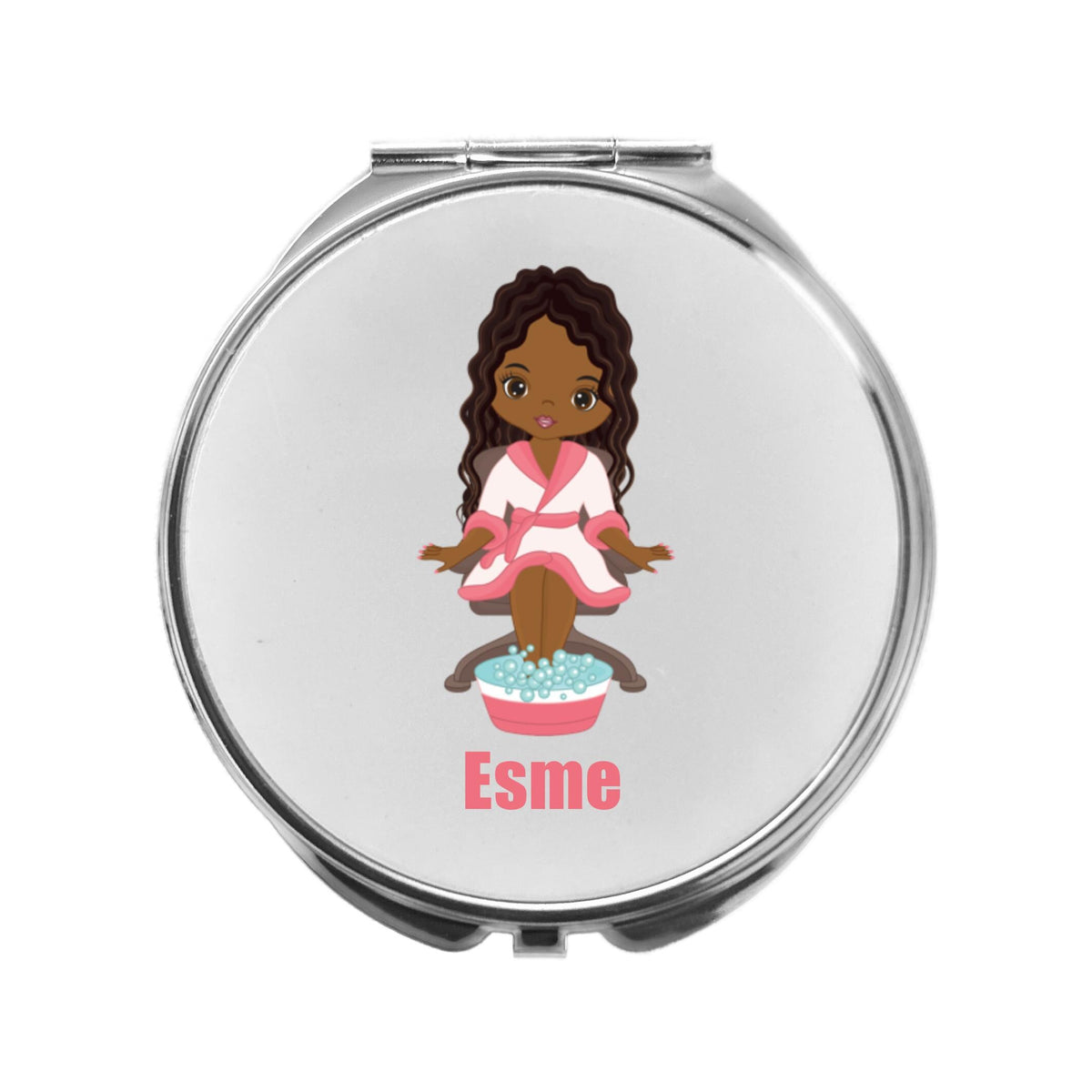 Mirror Compact Personalised Spa Girl Pamper