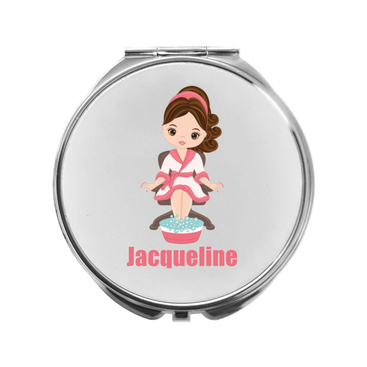 Mirror Compact Personalised Spa Girl Pamper