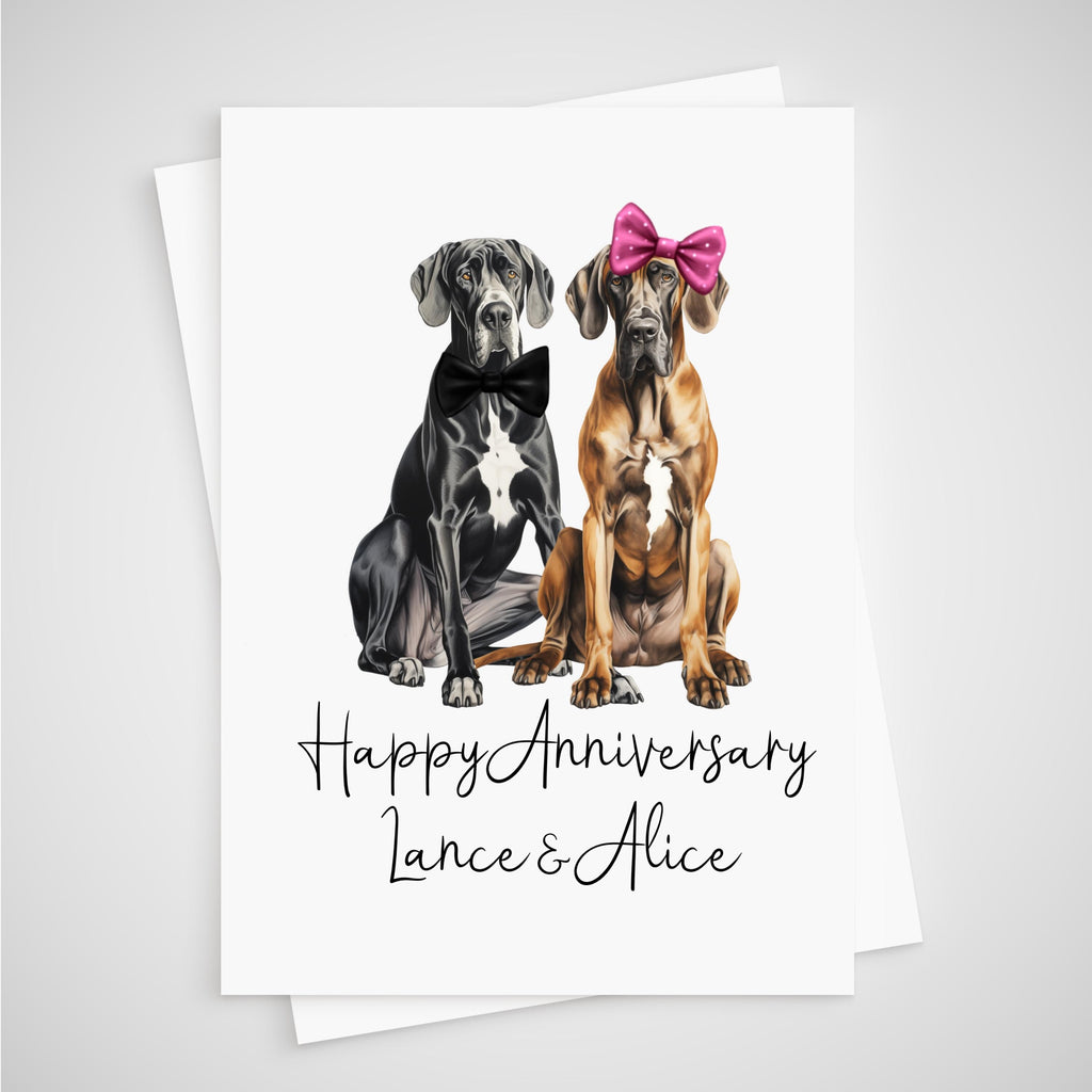 Personalized Dane Anniversary Card