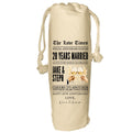 20 year anniversary personalised wine gift bag newspaper - China Wedding Anniversary