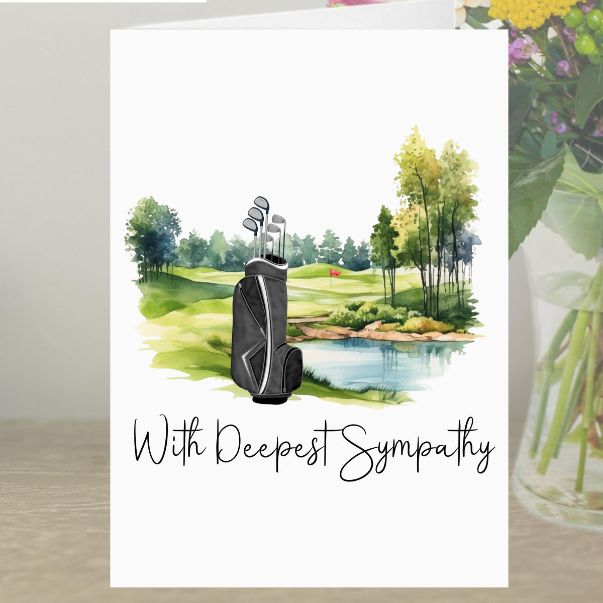 Golf Sympathy Card Grief Mourning