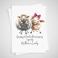 Wool Anniversary Card Personalised 7 years Sheep