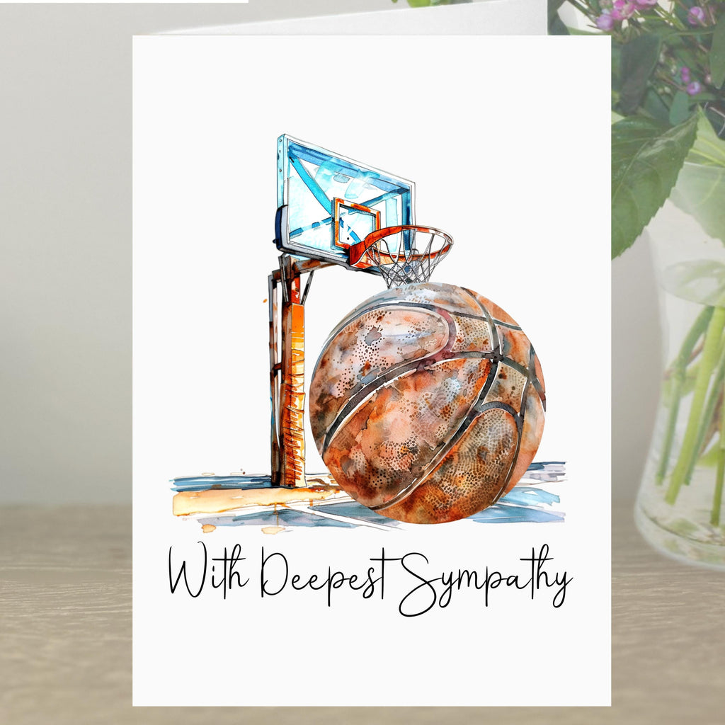 Basketball Sympathy Card Grief Mourning Sport