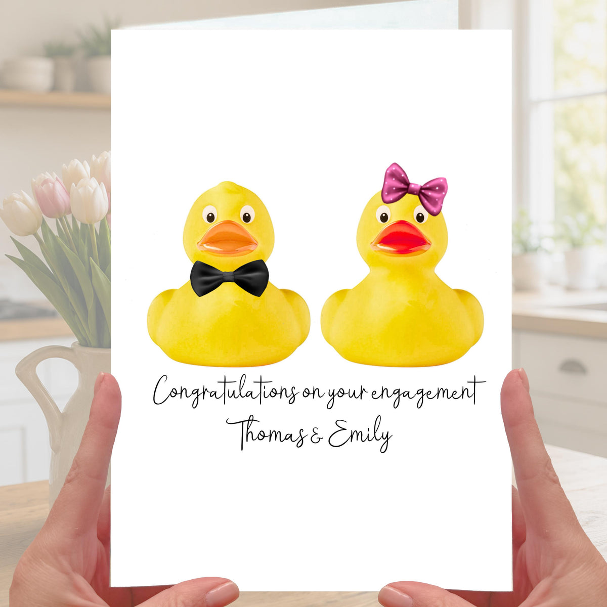 Rubber Duck Engagement Card Personalised