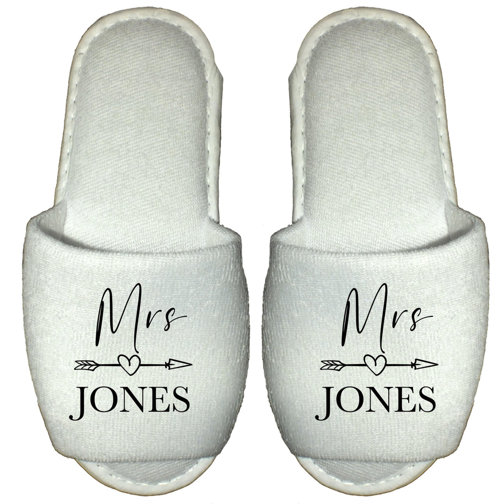 Personalised Mr Mrs Spa Slippers Wedding Gift Honeymoon
