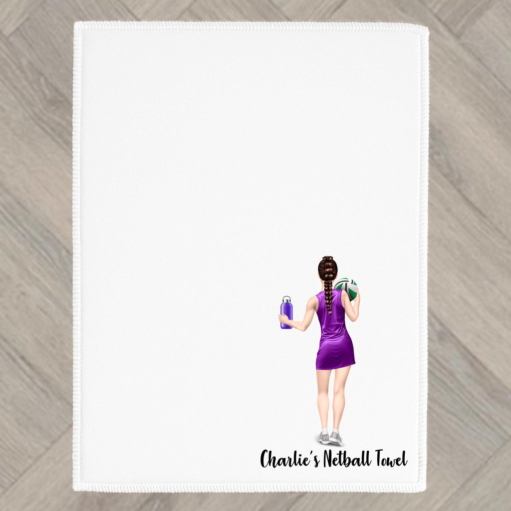 Netball Towel Personalised fitness gym exercise Woman Present Gift