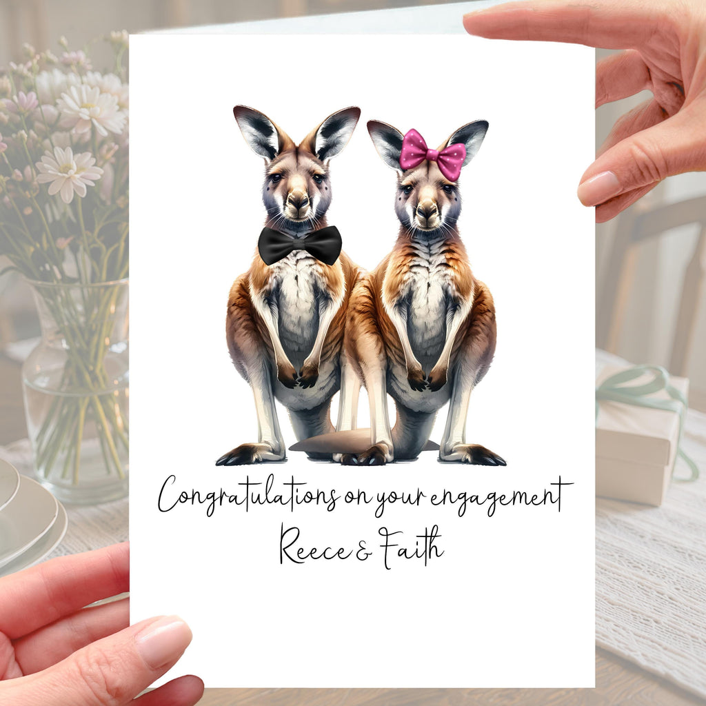 Kangaroo Engagement Card Personalised