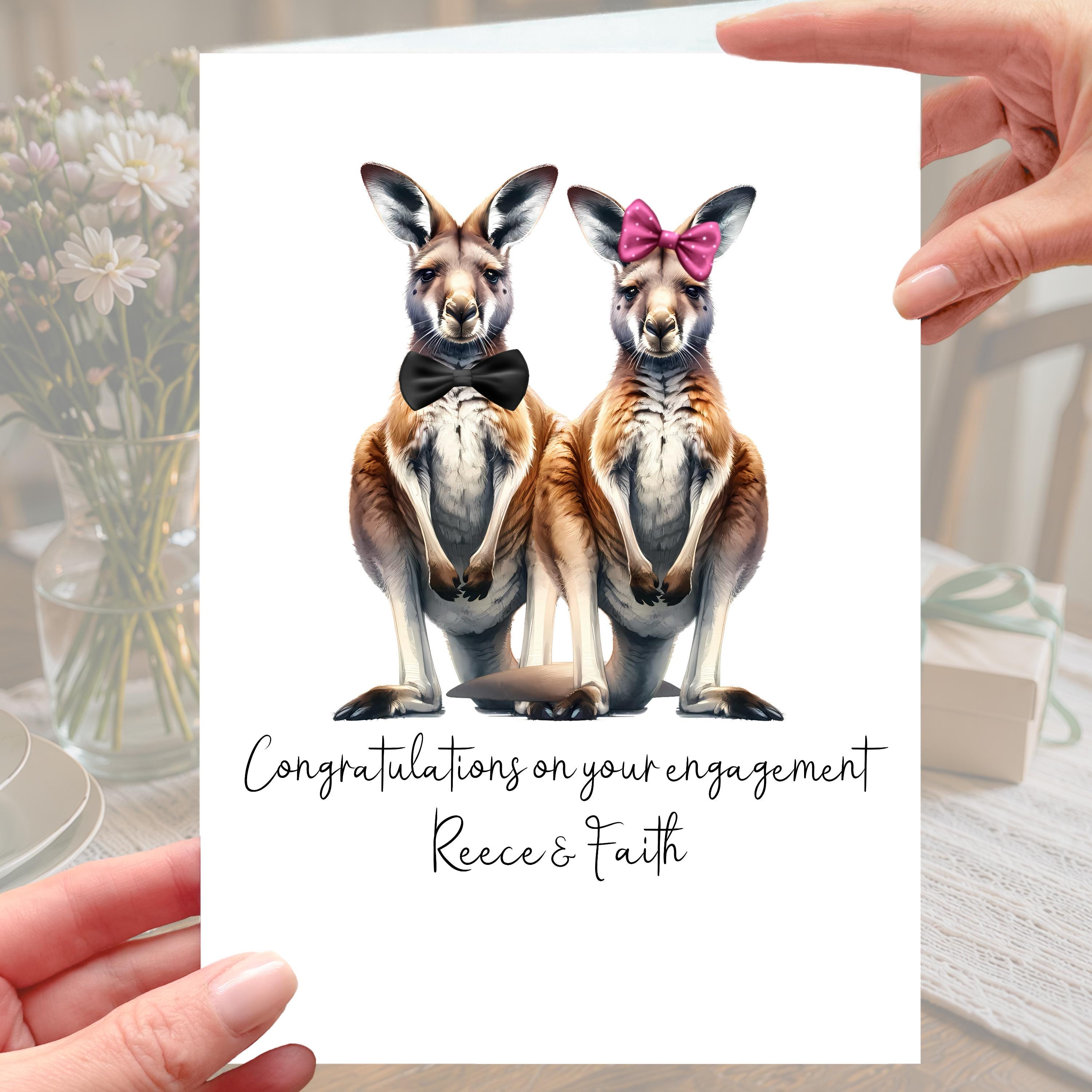 Kangaroo Engagement Card Personalised