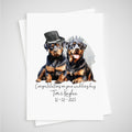 Rottweiler Wedding Card Personalised Bride & Groom Dog