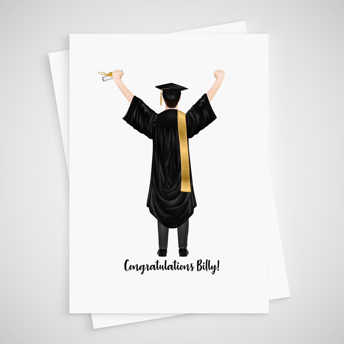Graduation card Personalised for him congratulations
