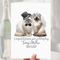 Birman Cat Wedding Card Personalised Bride & Groom