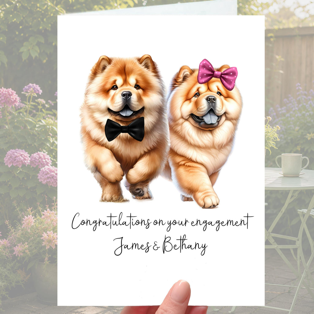 Chow Chow Engagement Card Personalised Dog