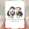 Personalised Scottish Sheep Engagement Card